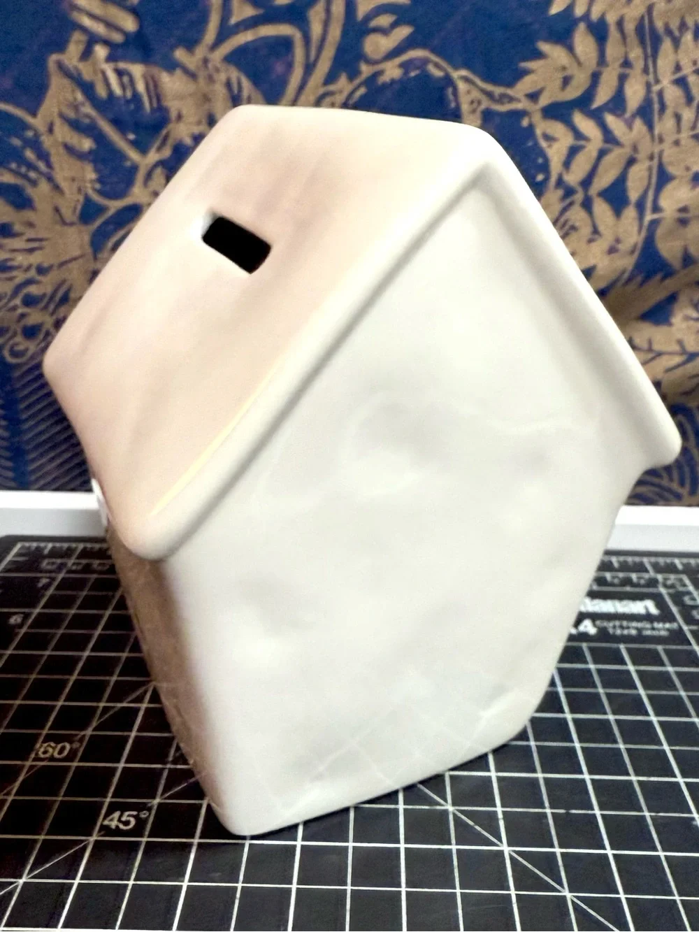 Rae Dunn Ceramic Birdhouse Coin Bank WINE STASH Artisan Collection By Magenta